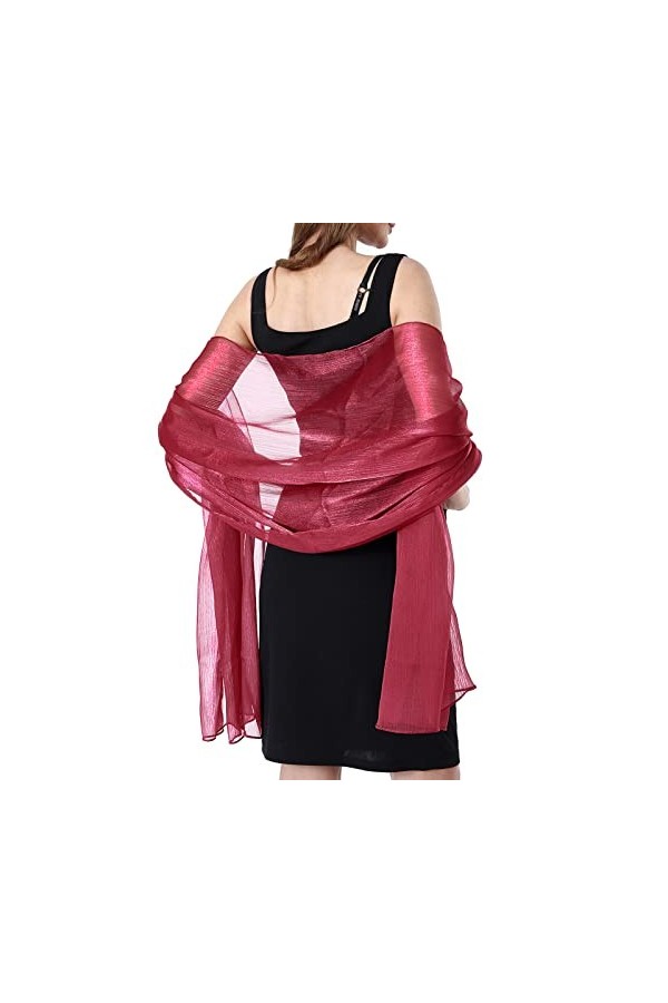Ladiery Châle Pashmina, Rose, 200×68 cm / 79" x 27" Femme