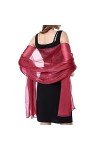 Ladiery Châle Pashmina, Rose, 200×68 cm / 79" x 27" Femme