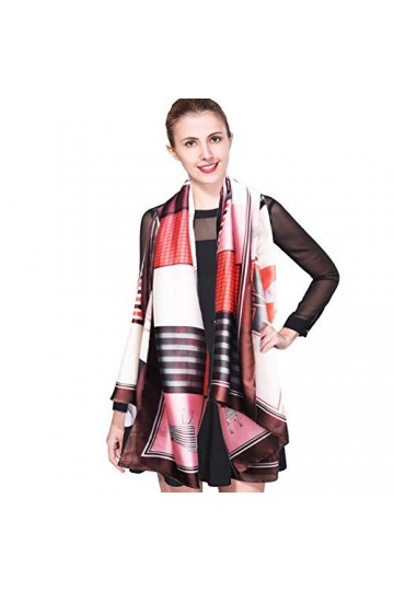 iEverest Femme Foulards en Soie Wrap Châle Femme Soie Longue et Écharpe Foulard en Soie Sheer Wrap Châle de Plage Hijab Anti 