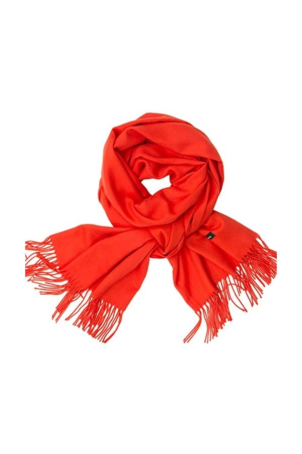 OLIPHEE Hommes et Femmes Écharpe dhiver Douce Un Châle de Couleur Unie de Style Classique Taille unique,Beige 