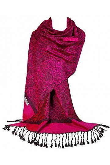 GFM® Foulard motif fleurs paisley style pashmina - Midnight Bleu- P093-mdNgtNL 