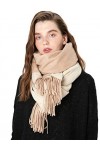 STORY OF SHANGHAI Pashmina Ètole Echarpe Laine Mélange Manuel Grand Taille 200 * 70cm Douce&Chaude