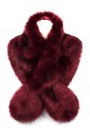 soul young Col Fausse Fourrure Femmes Hiver Dames Echarpe Etoles Châle 120CM,Rouge 