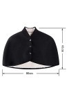 GizellMG Cape hivernale Femme Cape Courte Protège épaule Poncho de Salon Pocho chaud dans Fauteuil Chale reversible pour Cont