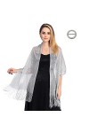 TOEECY Châle Écharpe Étole Métalliques Étincelants pour Femme avec Châle Boucle Léger Doux Foulard Élégante Chatoyantes Etole