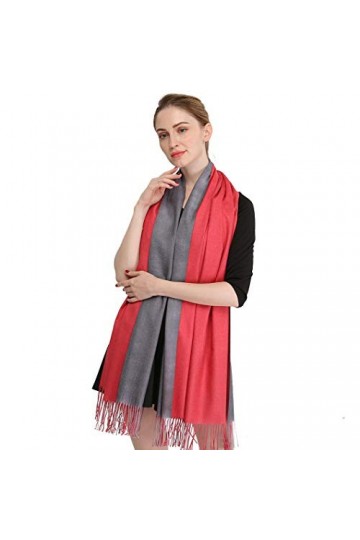 Longwu Cachemire Wrap Stole pour les femmes hiver très grands hommes Echarpe Pashmina en laine dagneau 200cm*70cm 09 
