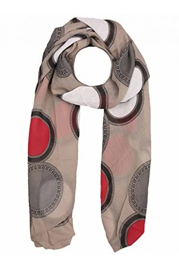 Zwillingsherz Seiden-Tuch im Punkt Design - Hochwertiger Schal für Damen Mädchen - Halstuch - Umschlagstuch - Loop - weicher 