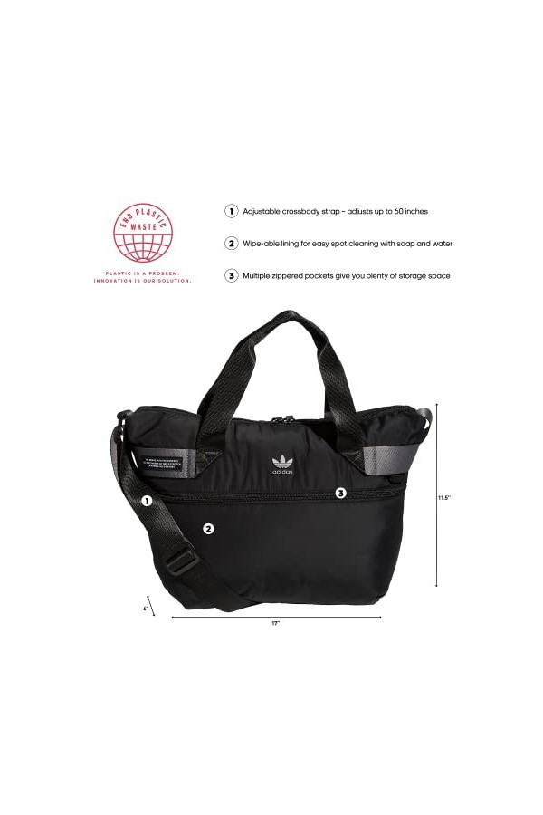 adidas Originals Mixte Originals Puffer Cabas fourre-Tout Sac, Noir, Taille Unique