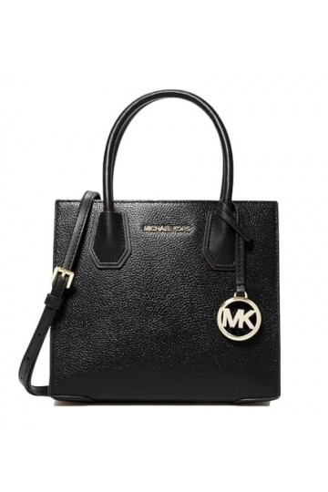 Michael Kors Mercer Sac à bandoulière en poudre Taille M, Noir, Medium