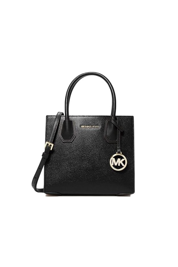 Michael Kors Mercer Sac à bandoulière en poudre Taille M, Noir, Medium