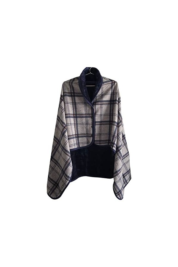 HEFUTE Écharpe de Couverture Multifonctionnelle à Carreaux Double Couche Châle Écharpe de Couverture Chaude dhiver pour Homm