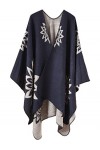 Comilaka Femme Poncho Châle Ouvert Cape Elégant Wrap Echarpe Epaisse Poncho Cardigan Foulard Manteau Automne Hiver