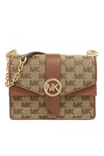 Michael Kors Greenwich SM Conv XBODY, Bag Women, Beige Ebony, Taille Unique