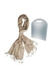 BEAT Châle Unisexe 100% Cashwear Lisse Design Collection 70 x 180 cm +FR cm Beige