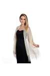 TOEECY Châle Écharpe Étole Métalliques Étincelants pour Femme Léger Doux Foulard Élégante Chatoyantes Etole pour Soirée Cérém