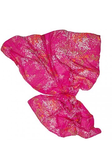 BEAT Châle Style Pashmina Modal Mixte Coton Motif Imprimé Collection 100 x 180 cm Fuxia