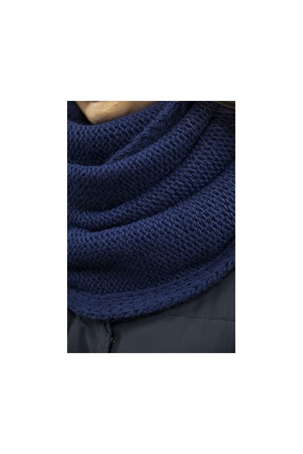 VIVISENCE Écharpe Cache-Cou Dhiver 7103, Bleu Marine,UNI