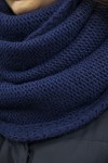 VIVISENCE Écharpe Cache-Cou Dhiver 7103, Bleu Marine,UNI