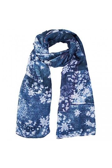 Desigual Rectangle Fou_Denim, Bleu, Taille Unique Femme