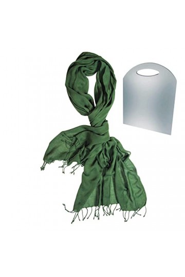 BEAT Châle Unisexe 100% Cashwear Lisse Design Collection 70 x 180 cm +FR cm Vert