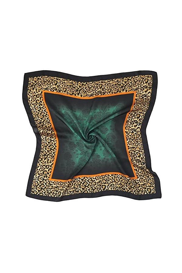 QYX Écharpe Foulards En Soie Femme Soie Carrées Bandanas Léger 70 x 70 cm Pour Dames Cou Décoration