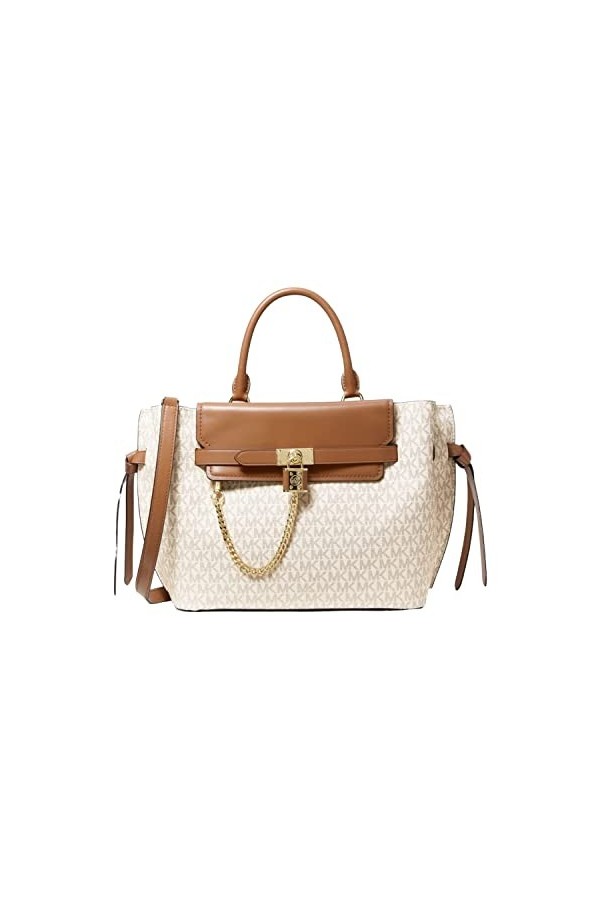 Michael Kors LG Belted, Bag Women, Vanilla/Acorn, Taille Unique