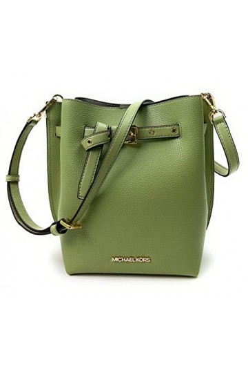 Michael Kors Emilia Small Drawstring Bucket Bag Signature Brown