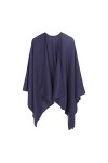 Ritera Femme Bouton tricoté Poncho Couverture Châle Cape Cardigan Wrap Écharpe Taille Unique Poncho avec Boutons