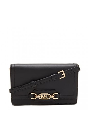 Michael Kors Heather PHN CHN XBODY, Bag Women, Black, Taille Unique