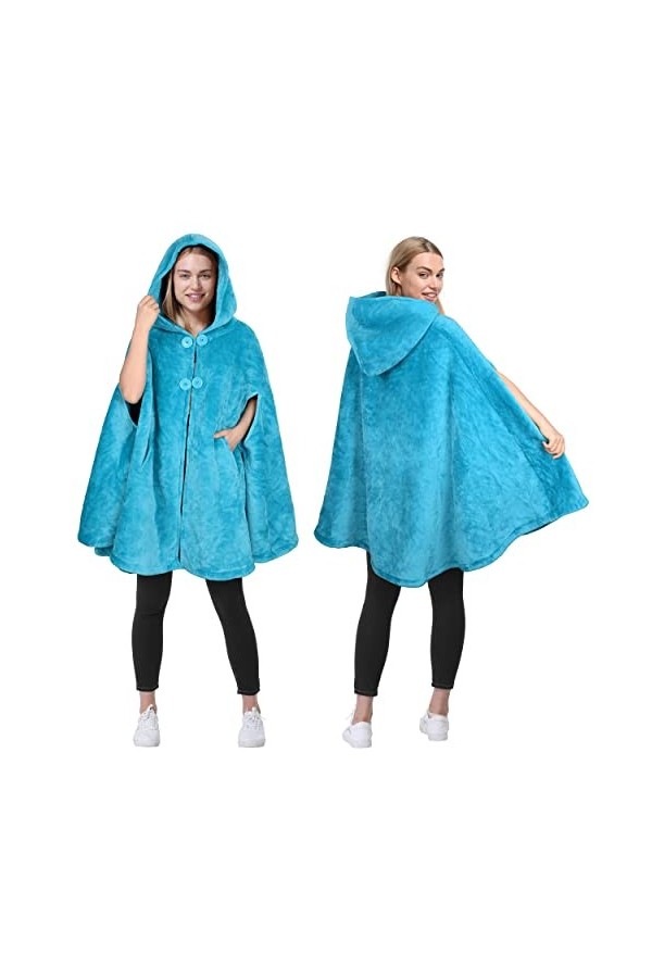 Catalonia Classy Femmes guépard col en Fausse Fourrure Poncho Polaire Cape Douce Chaude Confortable Cape idée Cadeau pour Adu