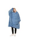 Catalonia Classy Übergroße Sherpa Poncho Hoodie Decke, Flauschig Warmer Tragbare Kapuzendecke, Oversized Kuschel Pullidecke m