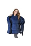 Catalonia Classy Übergroße Sherpa Poncho Hoodie Decke, Flauschig Warmer Tragbare Kapuzendecke, Oversized Kuschel Pullidecke m