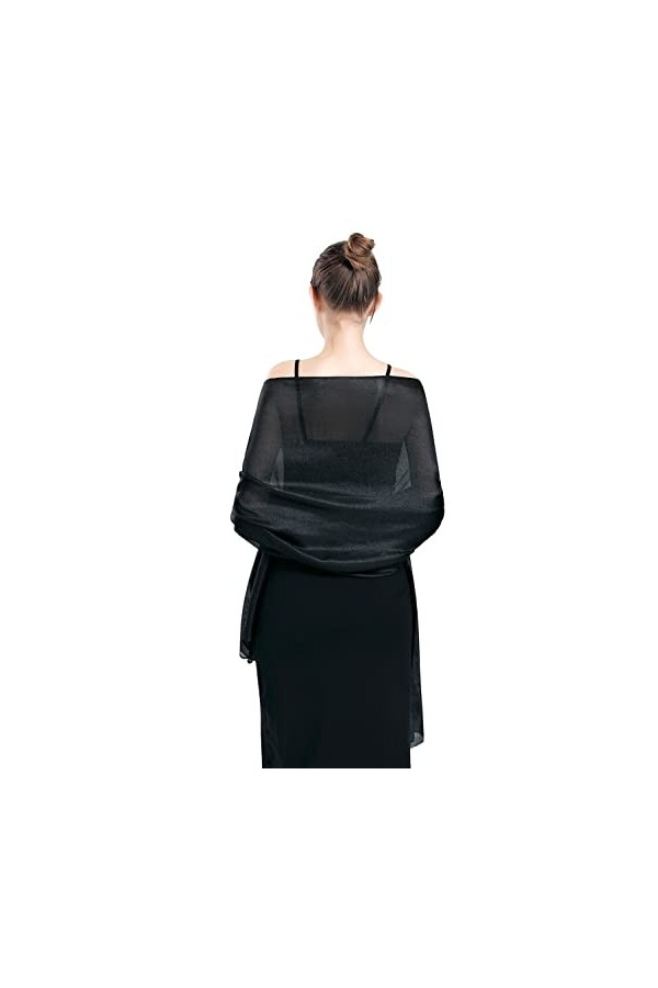 QBSM Femmes grandes écharpes de lin de mariage décharpe douce