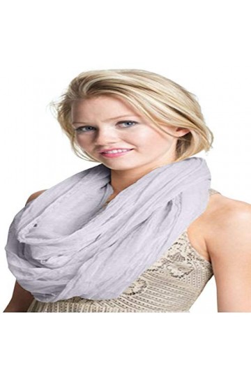 CJ Apparel Blanc Mobius Infinity Scarf Snood Cowl Tube circulaire Eternity Châle Pashmina NOUVEAU