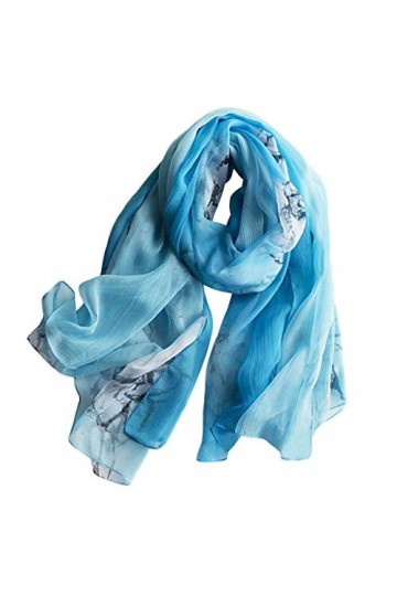 DEBAIJIA Femmes Echarpe Soie Sensation Dame Foulard Léger Châles Wraps Neckerchief