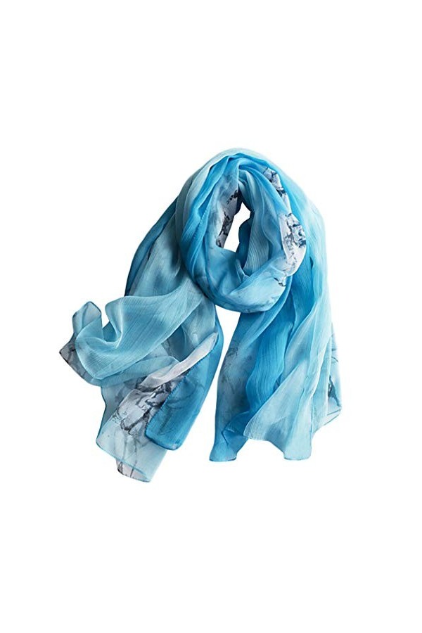 DEBAIJIA Femmes Echarpe Soie Sensation Dame Foulard Léger Châles Wraps Neckerchief
