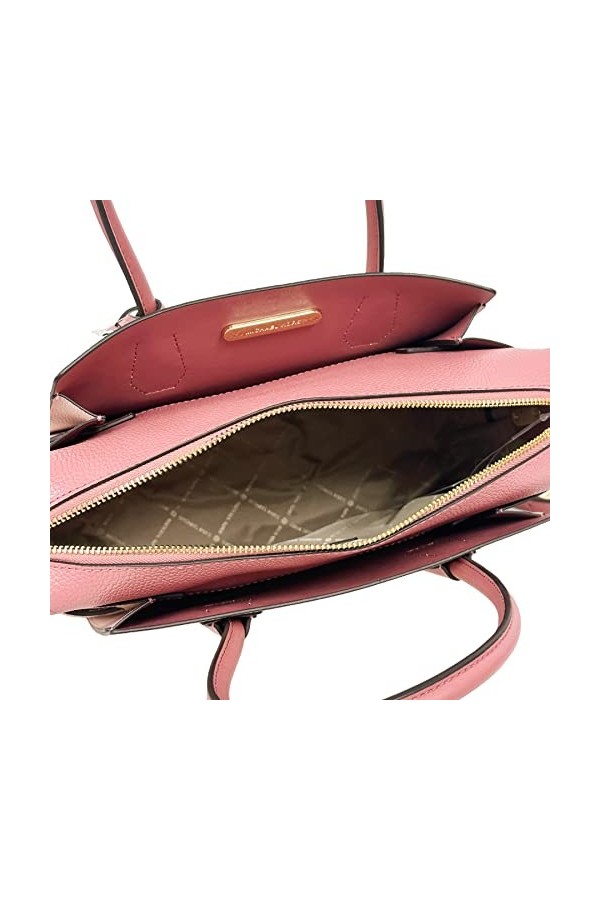 Michael Kors Mercer Sacoche à bandoulière avec ceinture en cuir Rose Taille M, rose, Medium