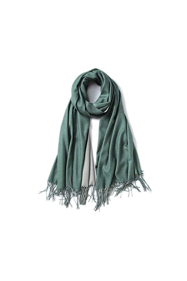 Femmes Longues Douces Style Pashmina Unicolore Écharpe Couleur Châle Chaud Tassel Réversible Plusieurs Couleurs 