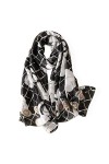 DORRISO Femme Ultra-Léger Très Mince Respirant Elégant Écharpes Foulard Soie Nouveau Écharpe en soie Lisse Grande Echarpe Châ