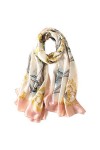 DORRISO Femme Ultra-Léger Très Mince Respirant Elégant Écharpes Foulard Soie Nouveau Écharpe en soie Lisse Grande Echarpe Châ