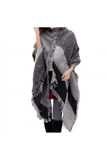 Couverture en cachemire mélangé pour femme - Très grande taille - Plaid dhiver chaud et confortable