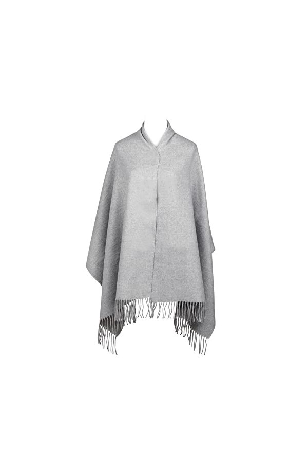 Easusy Écharpe classique chaude et douce pour lhiver pour femme, Noir/gris, 78x27