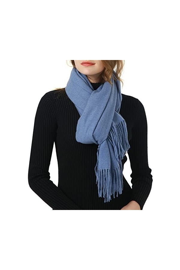 MEANBEAUTY Femmes Écharpe Pashminas Chaud Hiver Fête De Mariage Grande Couverture Douce Et Épaisse Foulards-Vert