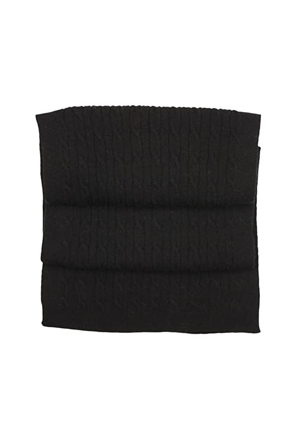 Écharpe en cachemire et mérinos fine, légère, douce, chaude et élégante avec construction en maille torsadée Unisexe - Gris -