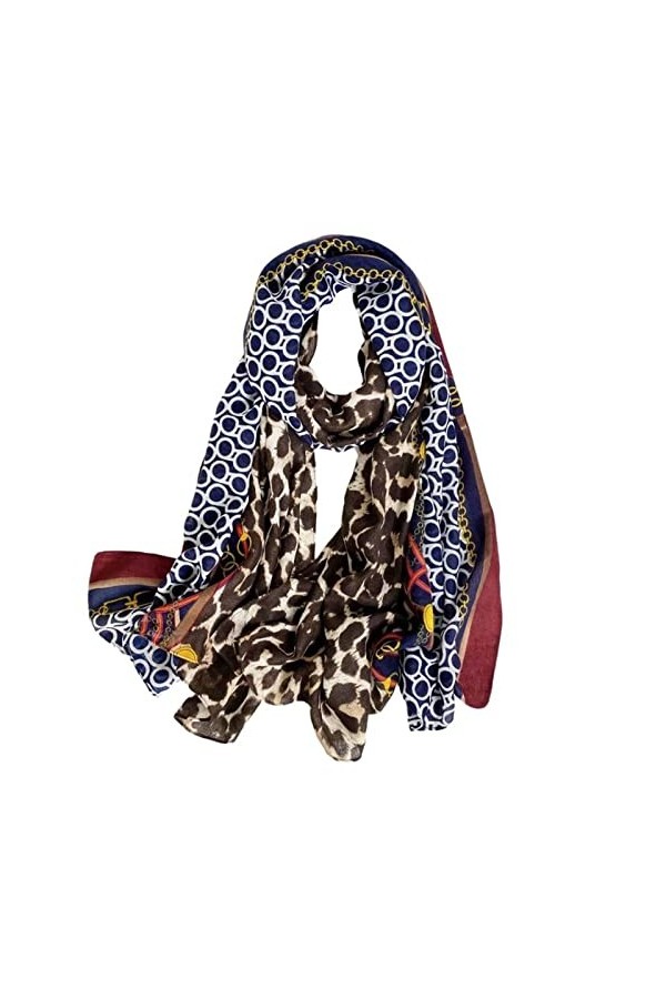 LANKEE Linen Scarf Cotton Scarf Pure Shawl, Kaki, L180/W110