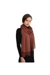 Riiqiichy Foulard pashmina pour femme - Châle et écharpe pour mariage - pour l’hiver, Red-2, L