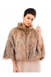 Unicra Châle en fourrure synthétique marron sans manches pour mariée et demoiselles dhonneur