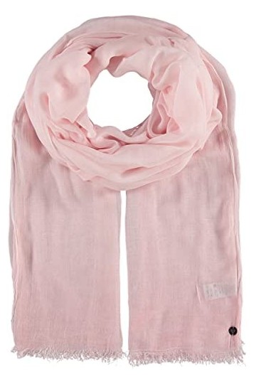 FRAAS Écharpe 100% viscose pour femmes - Taille 100 x 200 cm - Étole unie à la mode avec franges - Parfaite pour le printemps