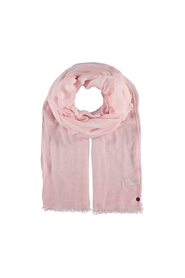 FRAAS Écharpe 100% viscose pour femmes - Taille 100 x 200 cm - Étole unie à la mode avec franges - Parfaite pour le printemps