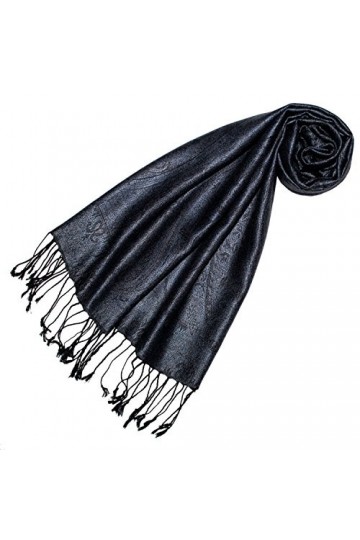 LORENZO CANA Pashmina pour la femme - écharpe de 100% soie avec les mesures de 35 x 160 cm - fait à la main – souple élégant 